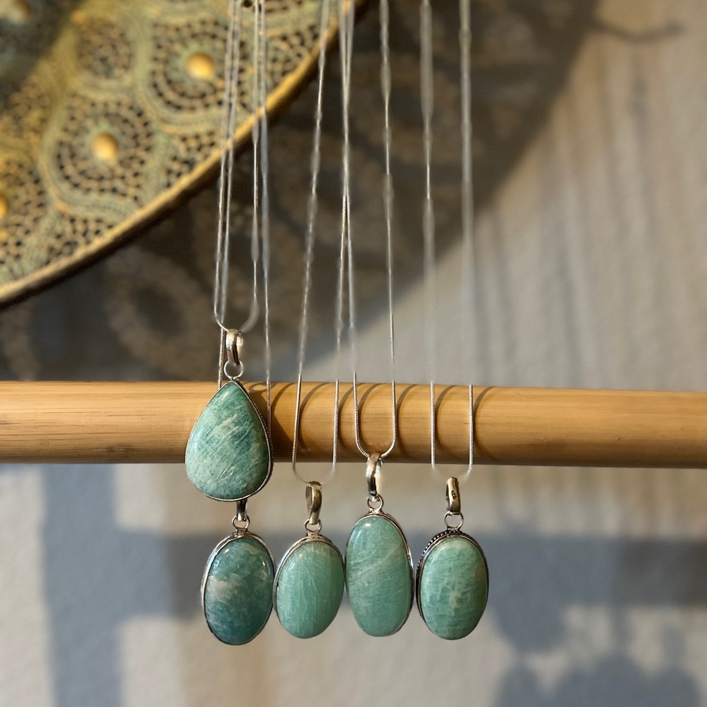 Large Amazonite Pendant